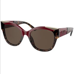 NWOT Prada Dark Cherry/ Tortoise/ Dark Havana Sunglasses